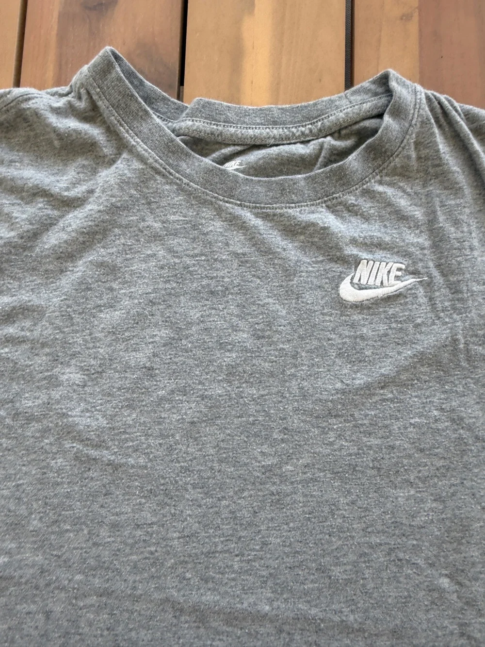 Nike Gray Crewneck Sweatshirt with White Embroidered Swoosh